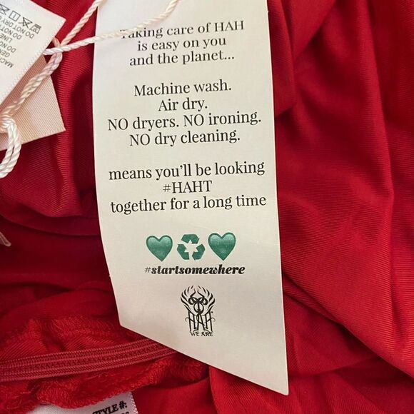 We Are HAH Ruche Ruched Red Dress Size Small Revolve NWT - Picture 14 of 14